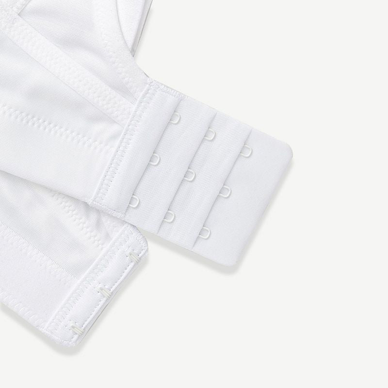 Full Coverage High Support Impact Solid wirefree Sports Bra White