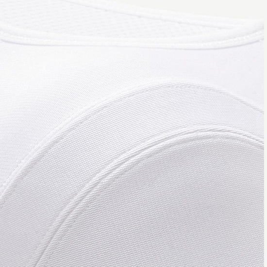 Full Coverage High Support Impact Solid wirefree Sports Bra White