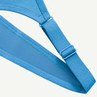 Full Coverage High Support Solid Sports Bra Blue