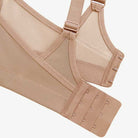 Full Coverage High Support Solid Stress Reliever Sports Bra Nude