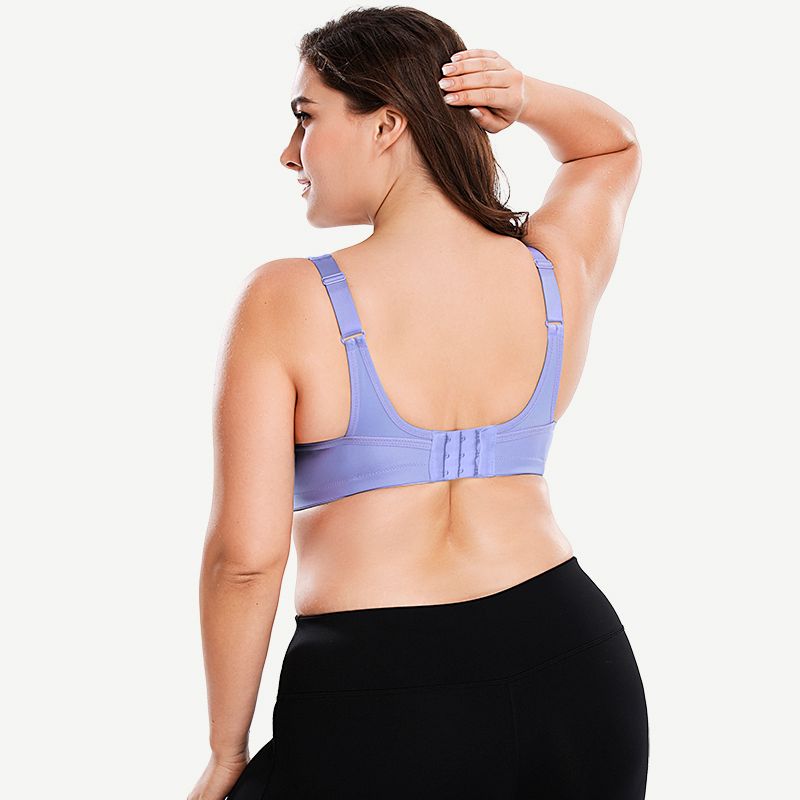 Plus Size High Impact Large Bust Full Coverage Workout Bras Purple