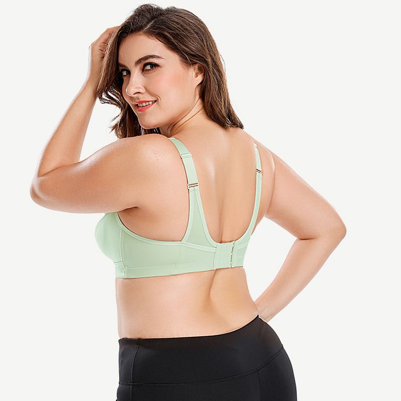 Plus Size High Impact Large Bust Full Coverage Workout Bras Green