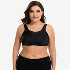 Plus Size Non Padded Yoga Wirefree Sports Bra Black