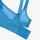 Full Coverage Plus Size Non Padded Yoga Sports Bra Blue