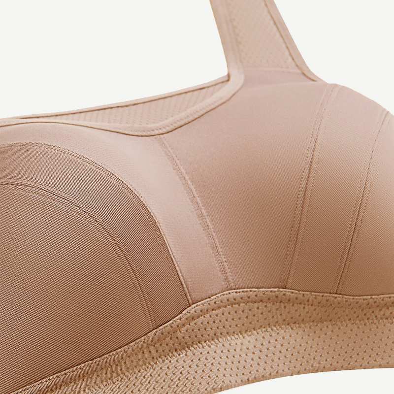 Plus Size Non Padded Yoga Sports Bra Nude