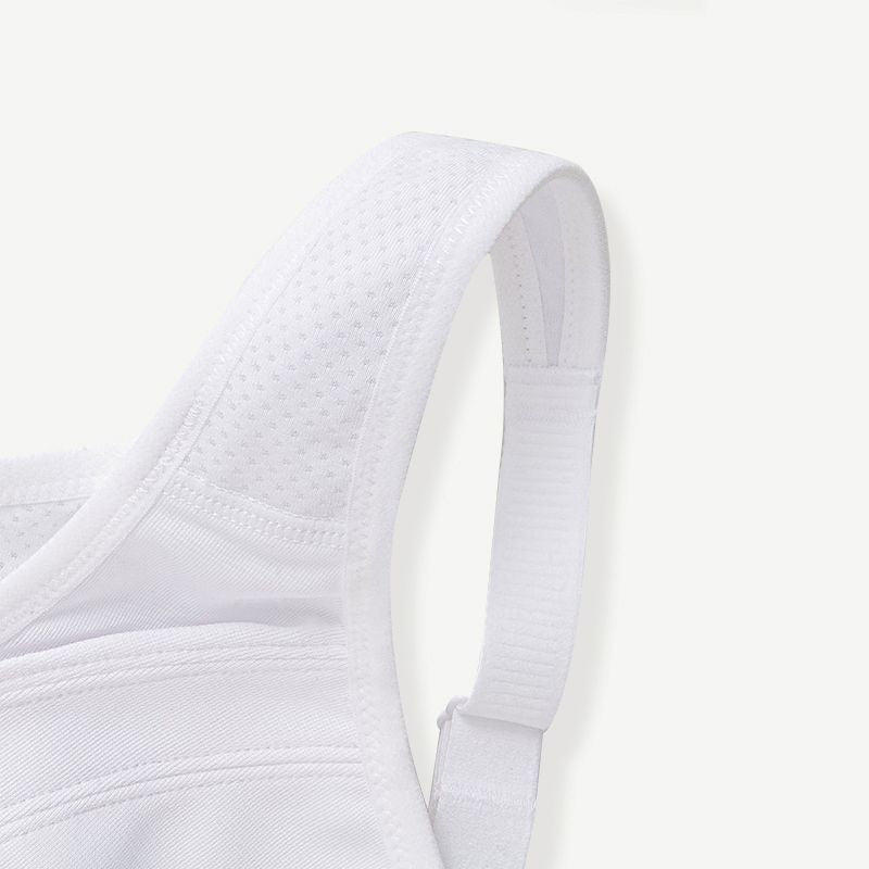 Plus Size Non Padded Yoga Sports Bra White