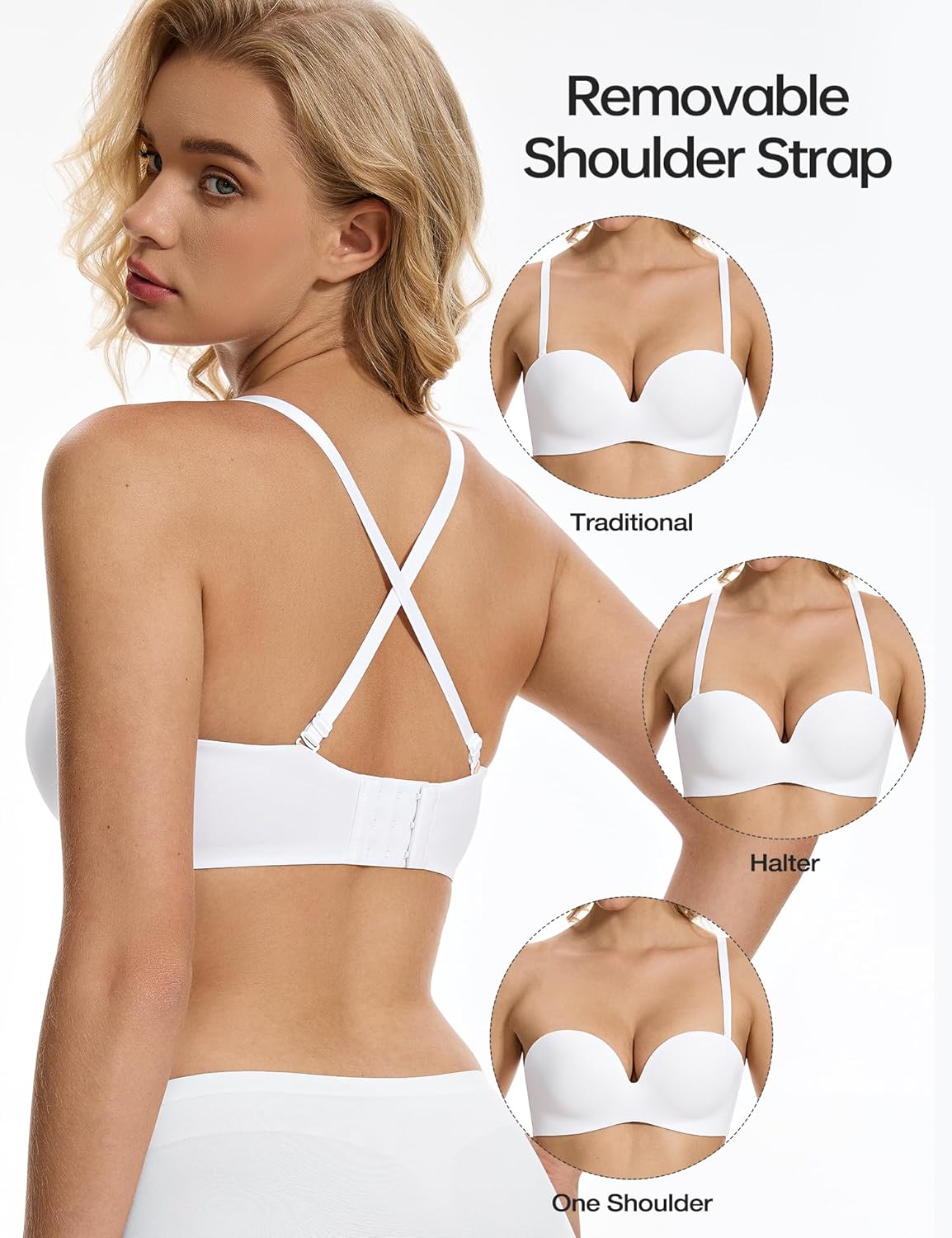 Strapless Push - Up Seamless Lift with Convertible Straps Bra - WingsLove