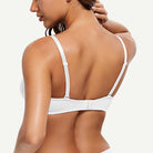 wingslove Deep V Padded Push Up Bra with Underwire, White