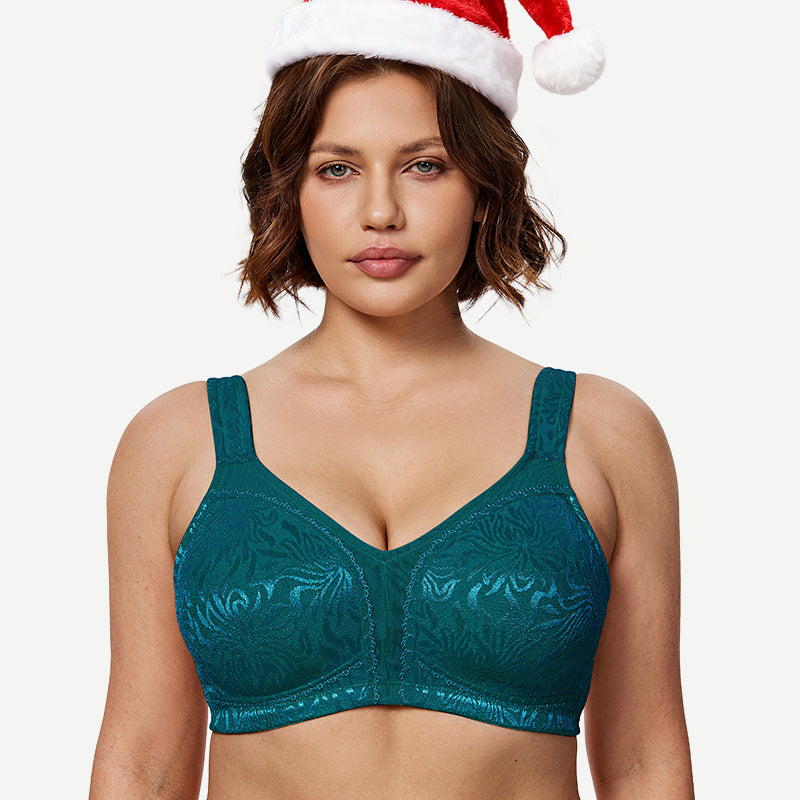 wingslove xmas minimizer bra malachite green