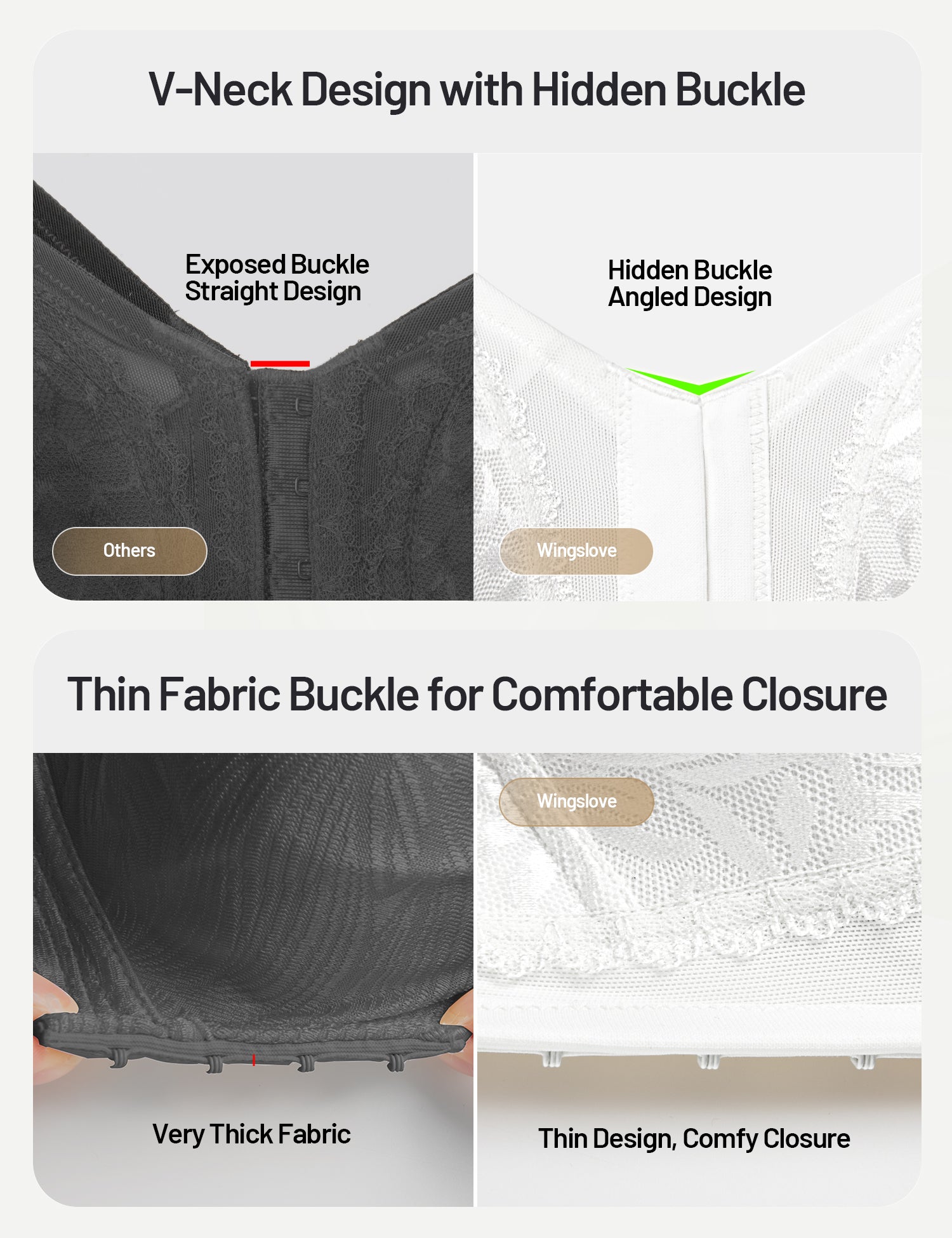 Wireless Minimizer Deep V Plus Size & Ultra - Soft Support Bra - WingsLove