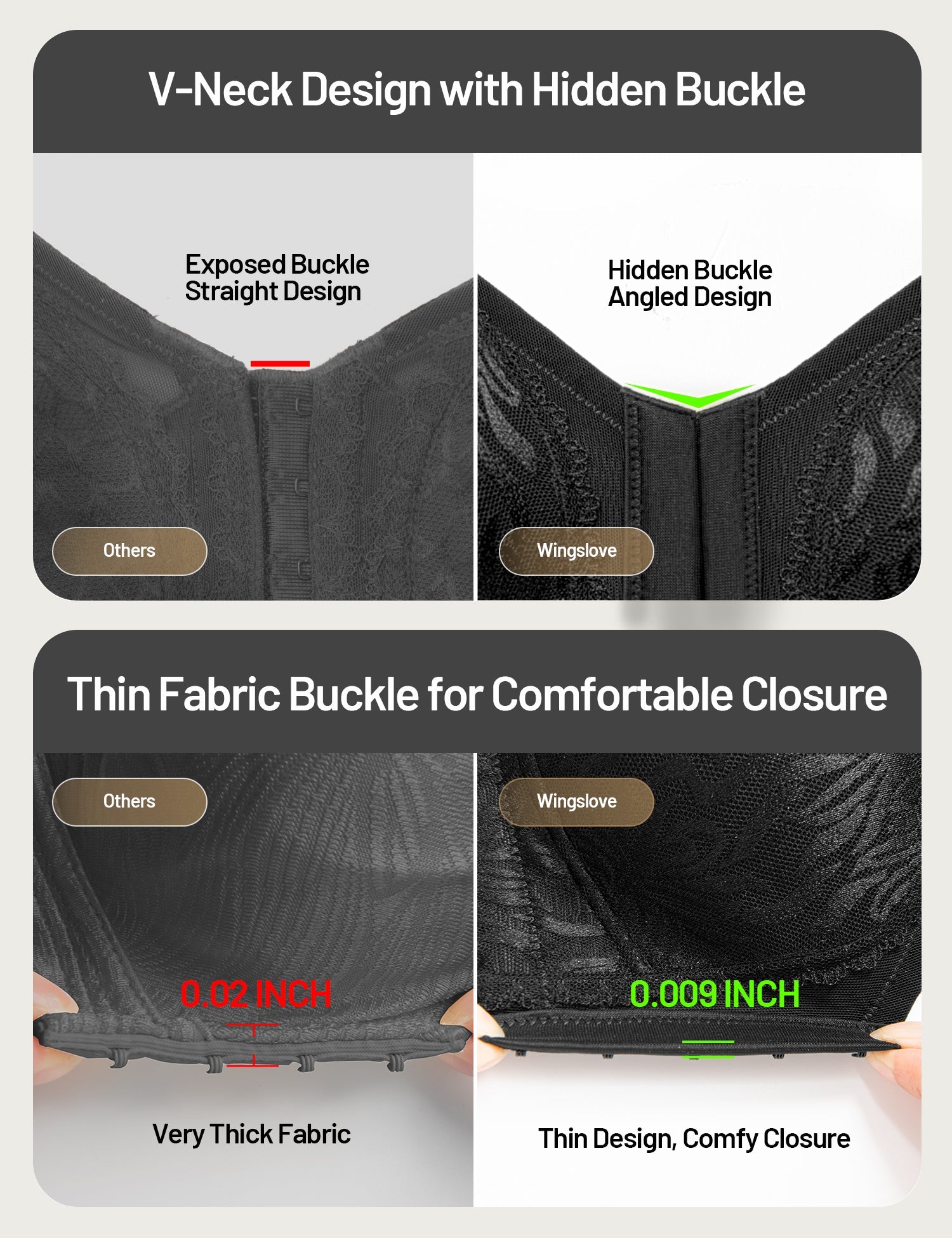 Wireless Minimizer Deep V Plus Size & Ultra - Soft Support Bra - WingsLove