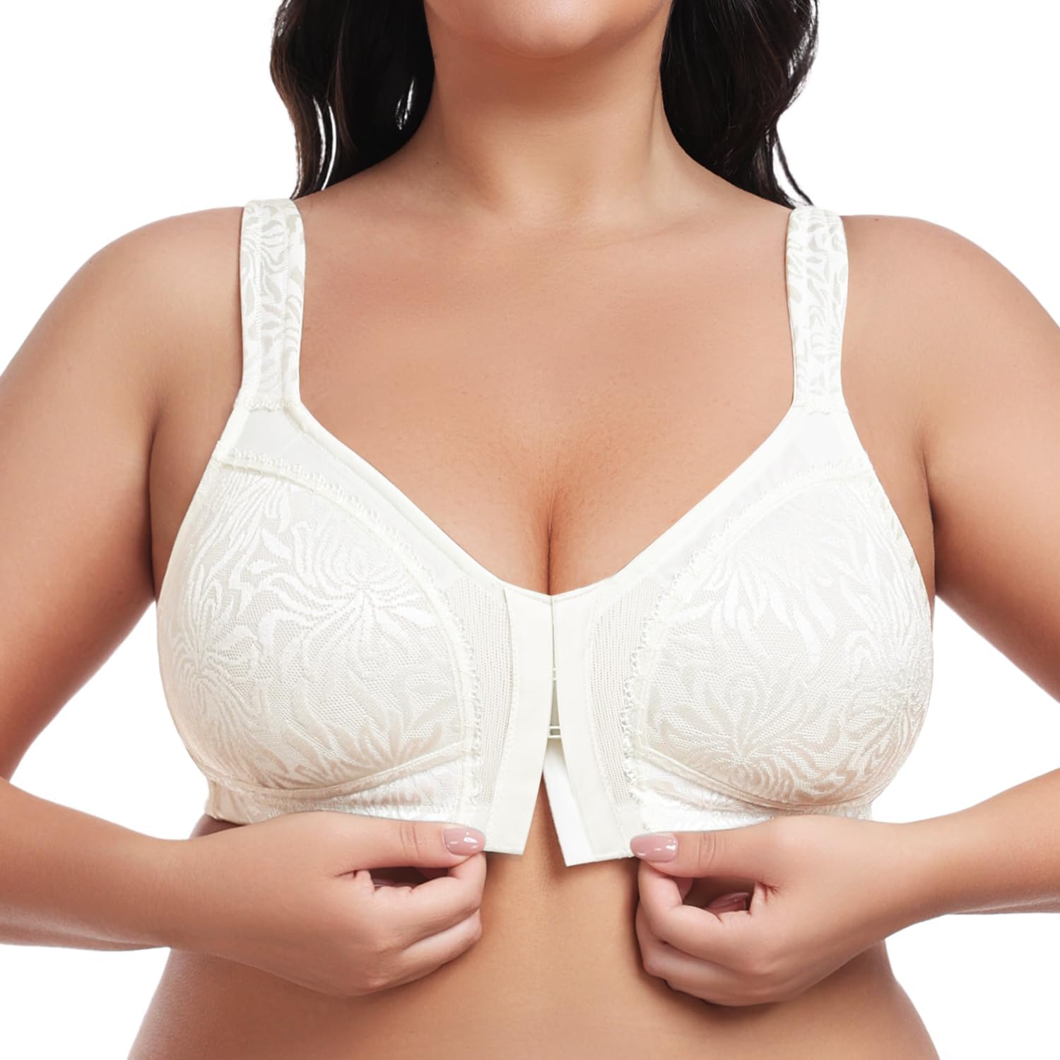 Wireless Minimizer Deep V Plus Size & Ultra - Soft Support Bra - WingsLove