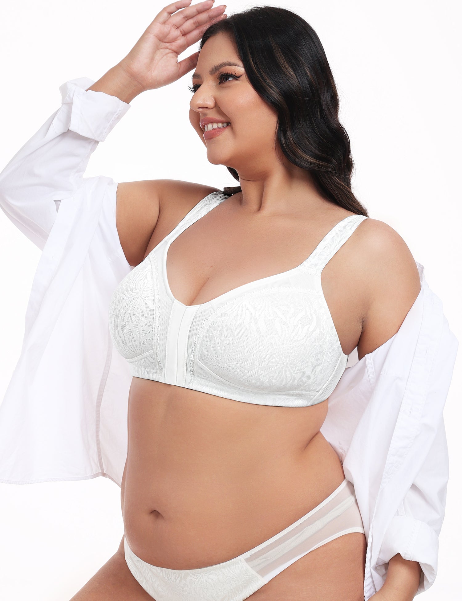 Wireless Minimizer Deep V Plus Size & Ultra - Soft Support Bra - WingsLove