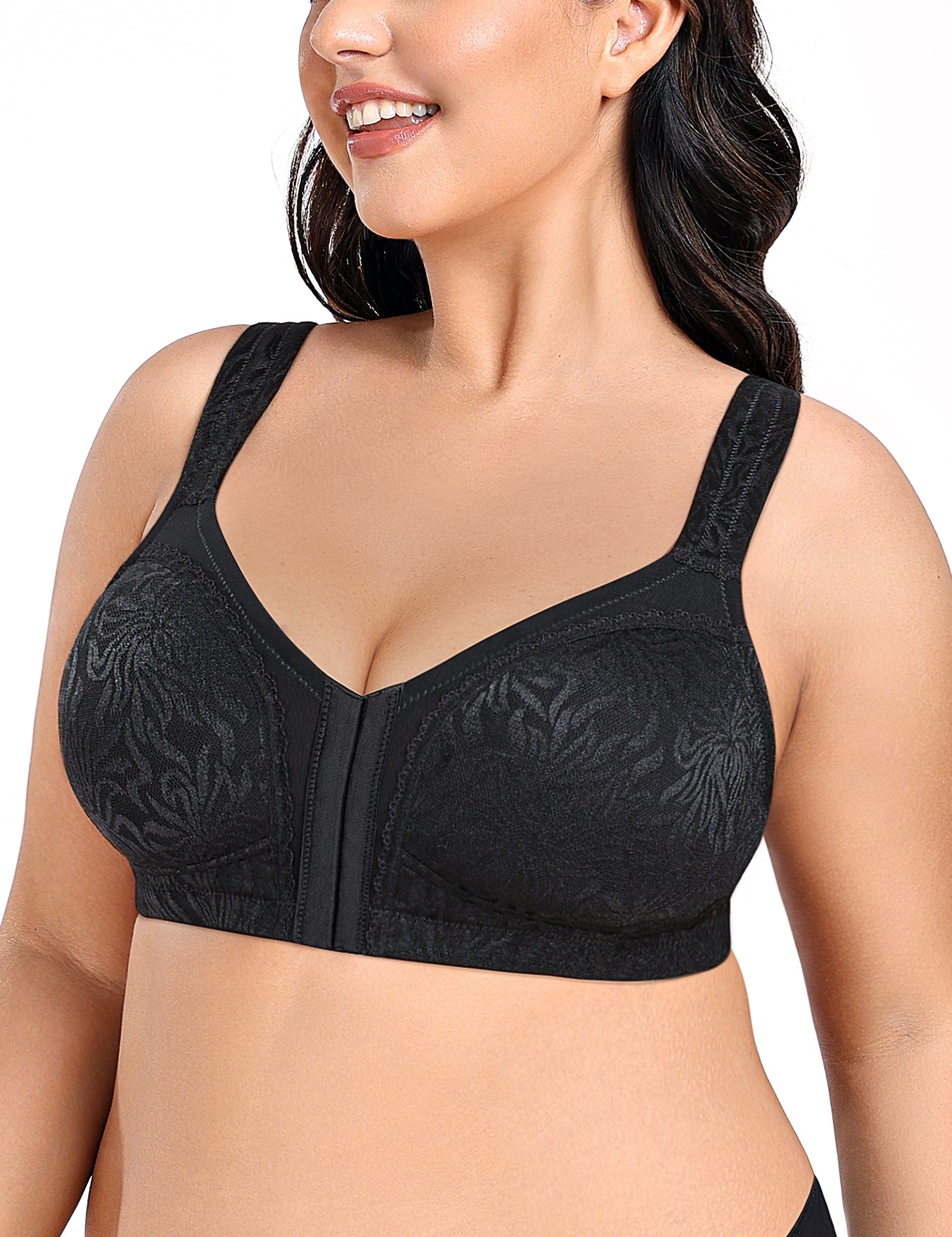 Wireless Minimizer Deep V Plus Size & Ultra - Soft Support Bra - WingsLove