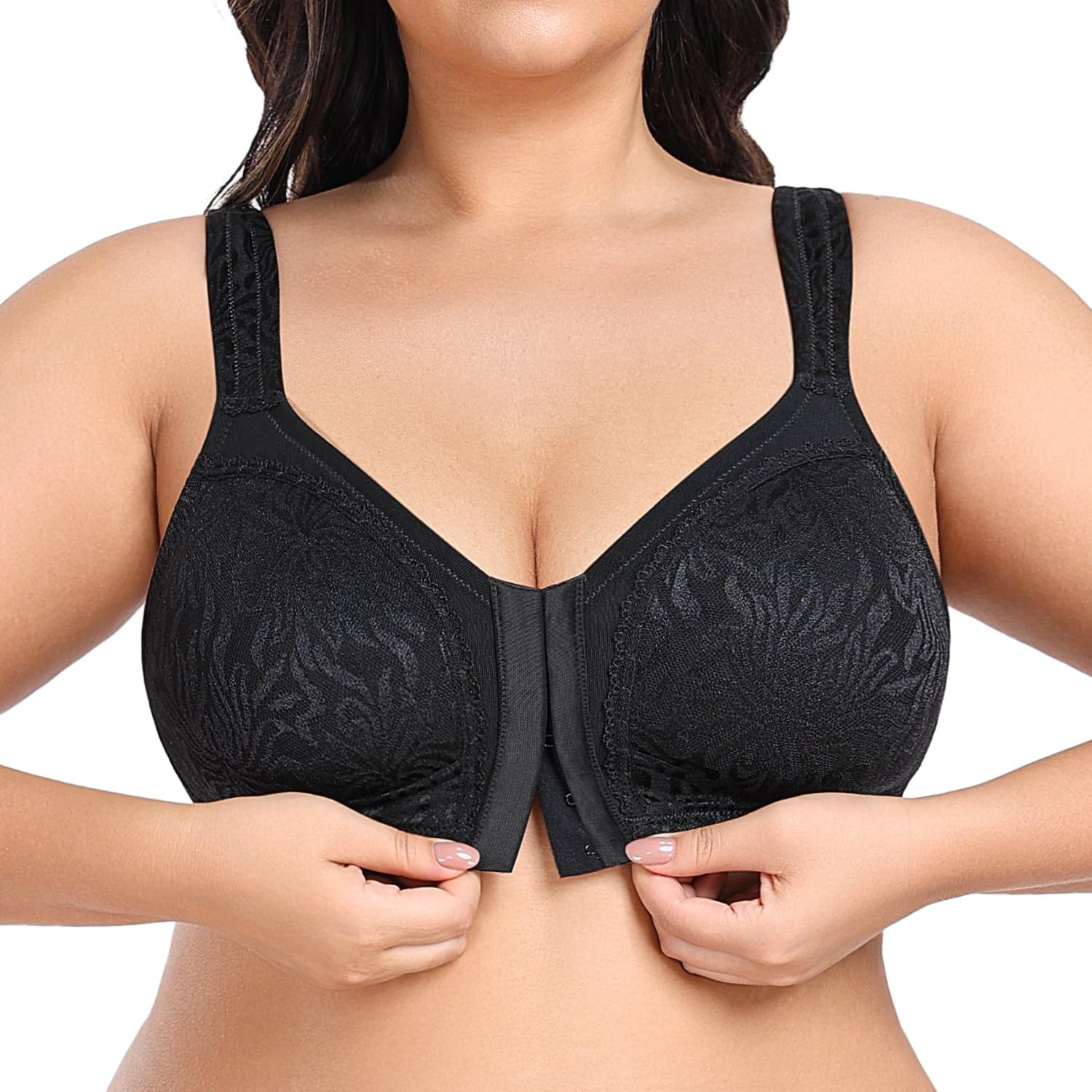 Wireless Minimizer Deep V Plus Size & Ultra - Soft Support Bra - WingsLove