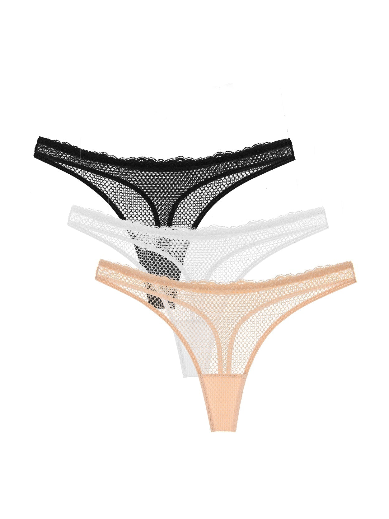 3 PCS Mid-Waisted Sexy Breathable Thongs – WingsLove