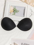 Adhesive Push-up Reusable Self Silicone Bra Black - WingsLove