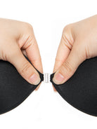 Adhesive Push-up Reusable Self Silicone Bra Black - WingsLove