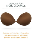 Adhesive Push-up Reusable Self Silicone Bra Coffee Brown - WingsLove