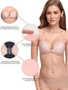 Adhesive Push-up Reusable Self Silicone Bra Light Pink - WingsLove