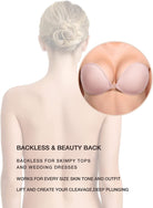 Adhesive Waterproof Push-up Reusable Self Silicone Bra Light Pink - WingsLove