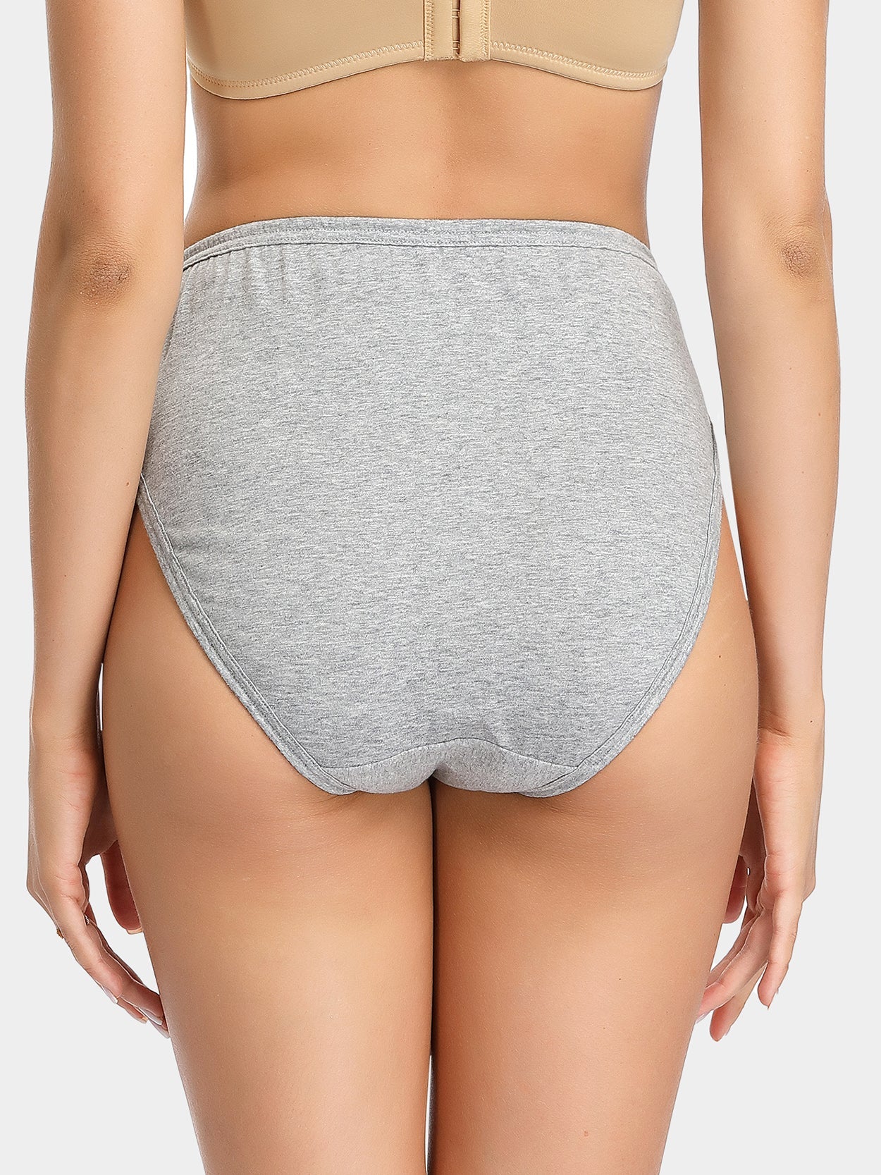Cotton High-Cut Brief Plus Size Underwear Gray – WingsLove