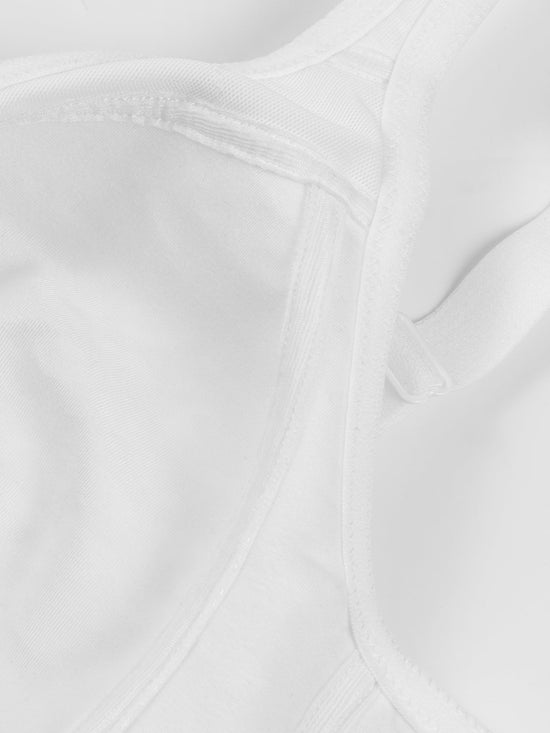 Cushion Strap Wirefree Sports Minimizer Bra For Bigger Size White - WingsLove