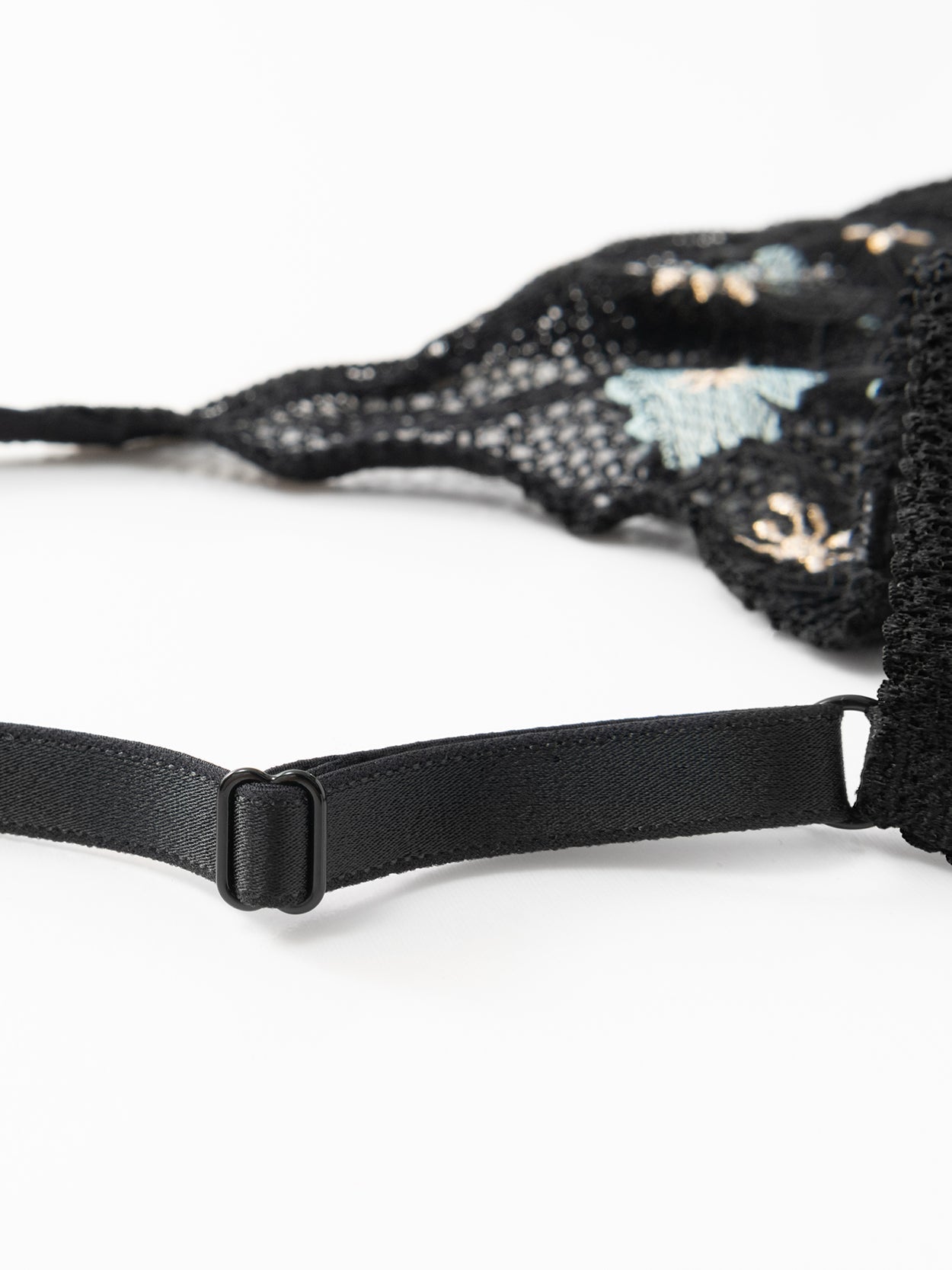 Embroidered Bra Sheer Underwire Bralette - WingsLove