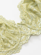 Floral Lace Non-Padded Full Coverage Underwire Bra Green - WingsLove