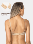 Floral Lace Push-Up Lightly Padded Demi Plunge Underwire Bra Nude - WingsLove