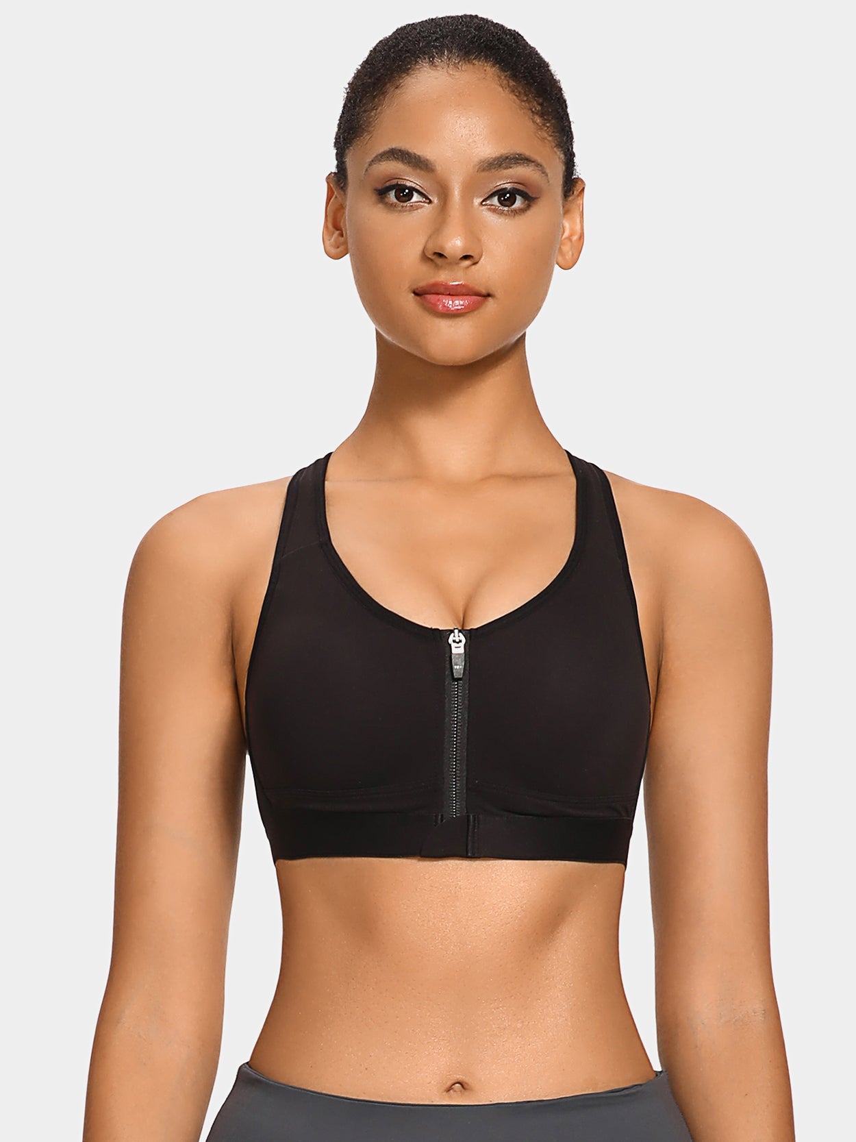 MTA Sport, Intimates & Sleepwear, Mta Sport Womens Black Full Zip Inner  Hook Racerback Sports Bra Size 2x