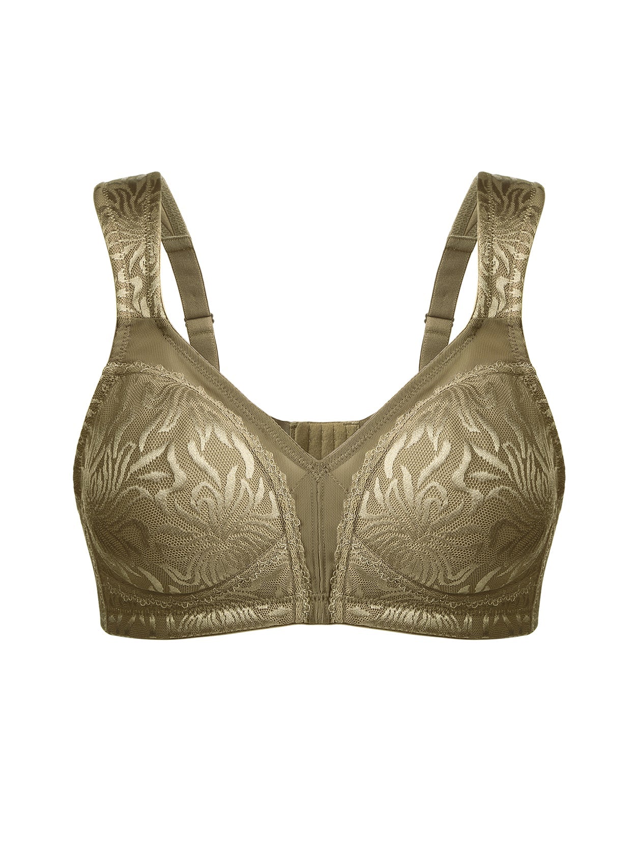 Full Coverage Comfort Minimizer Bra Flaxen Brown - WingsLove