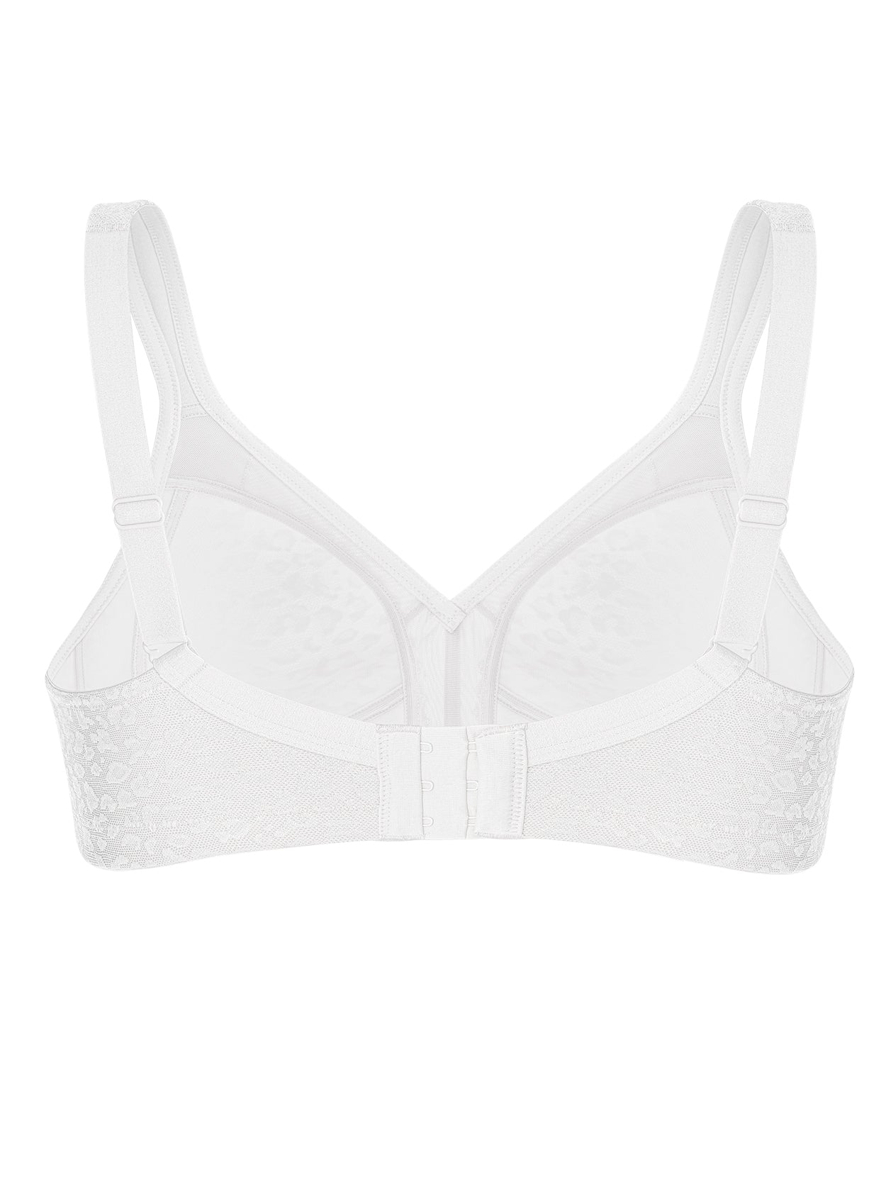 FASHION BONES Pure Cotton White Broad Straps Full Coverage Double Layered  Bra for Heavy Bust Women and Girls/Non Padded/Wire Free