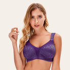 Full Coverage Minimizer Bra Non Padded Wirefree Comfort Strap Bra Plus Size - WingsLove
