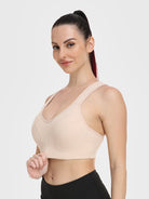 Full Coverage Underwire Workout Sports Bras Nude - WingsLove