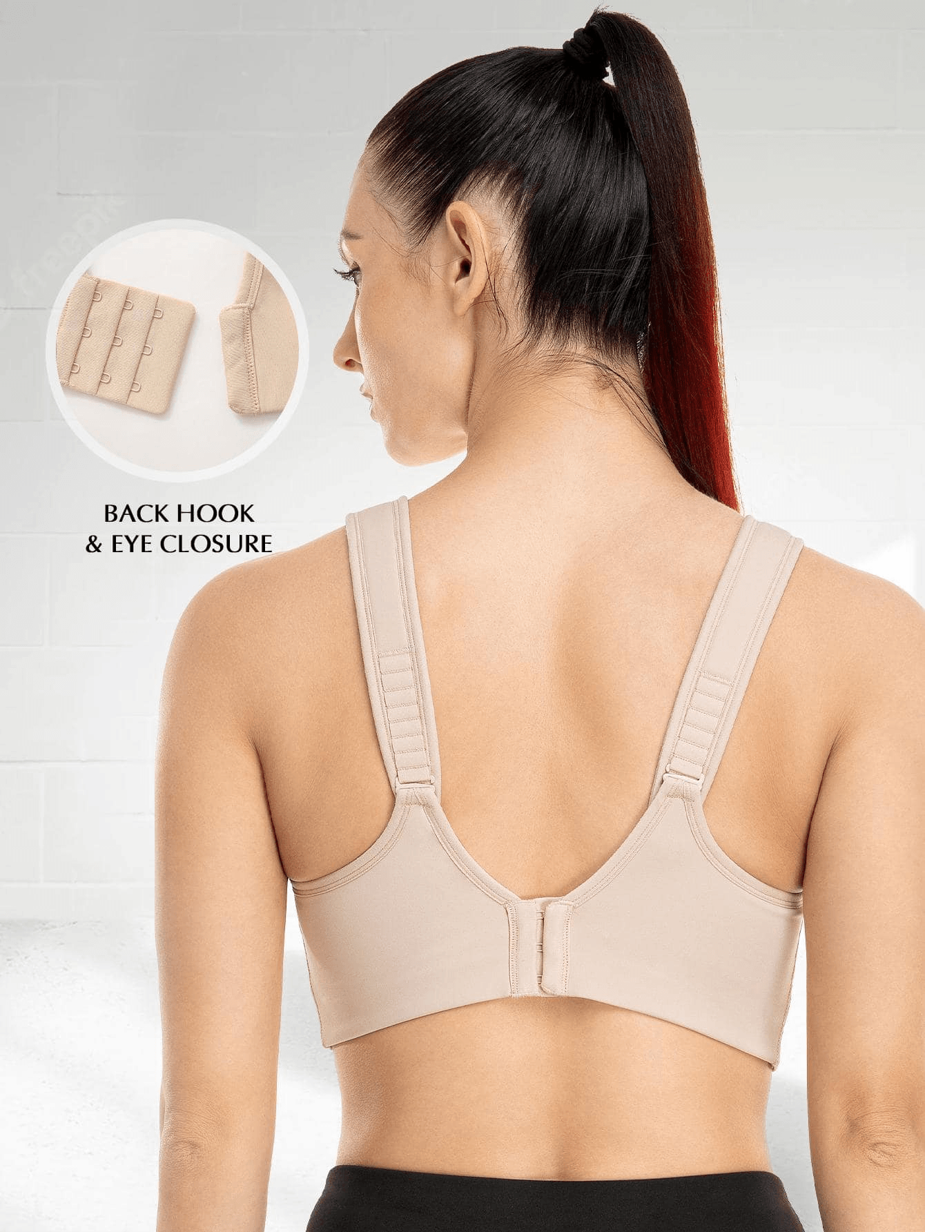 Full Coverage Underwire Workout Sports Bras Nude - WingsLove