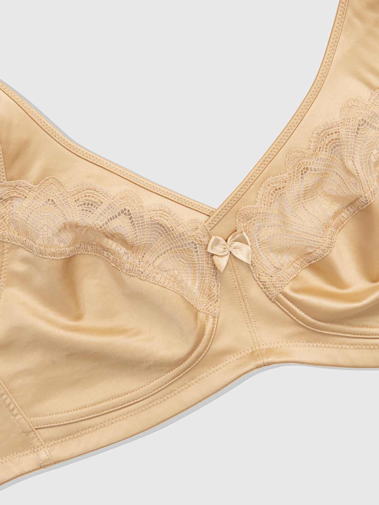 Lace Full Coverage Wirefree Bra Plus Size Nude – WingsLove