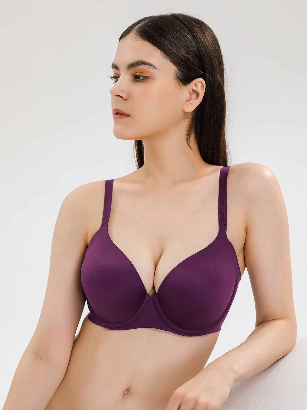 Seamless Padded Bra In Purple Color | B Cup Size Bra #20560