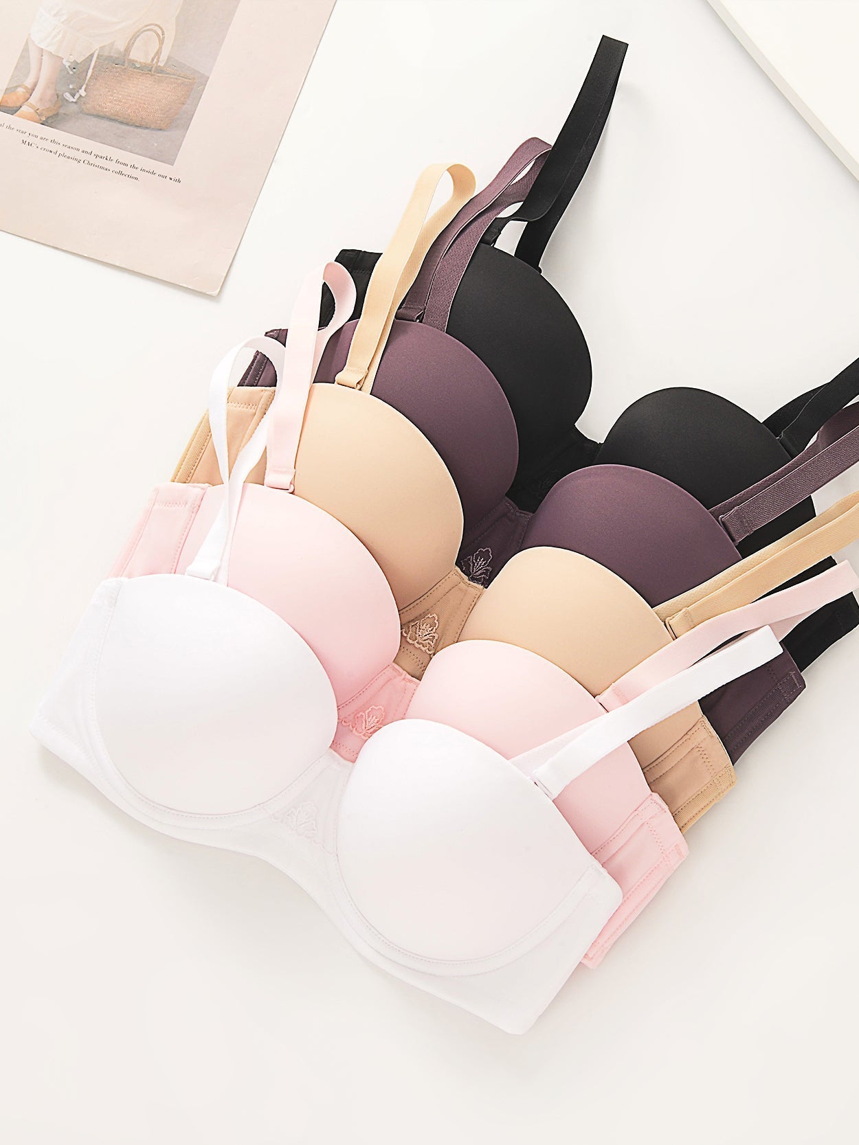 Full Figure Strapless Bra Multi-way Contour Bra - WingsLove