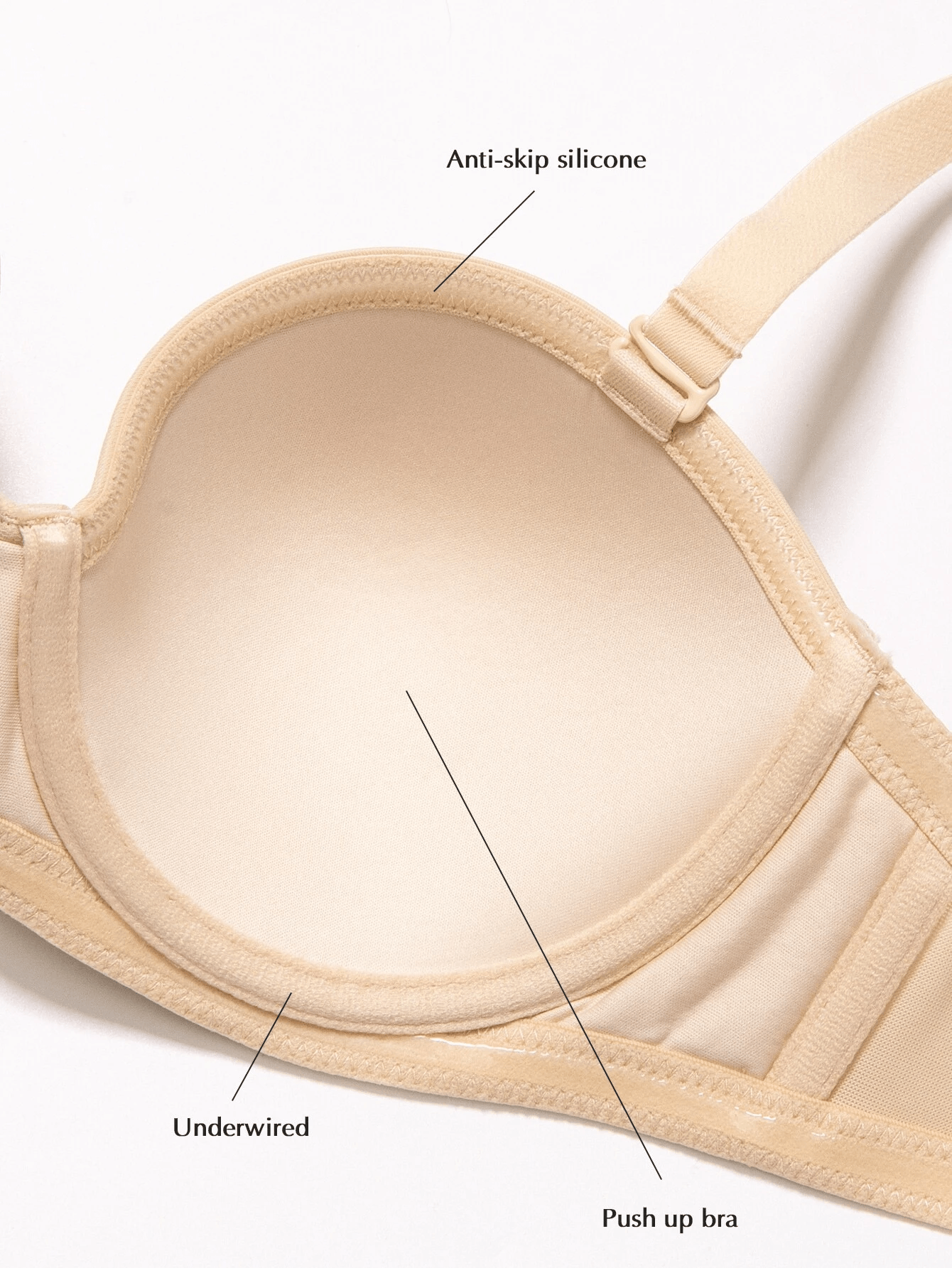 Full Figure Strapless Underwire Multiway Contour Bra - WingsLove