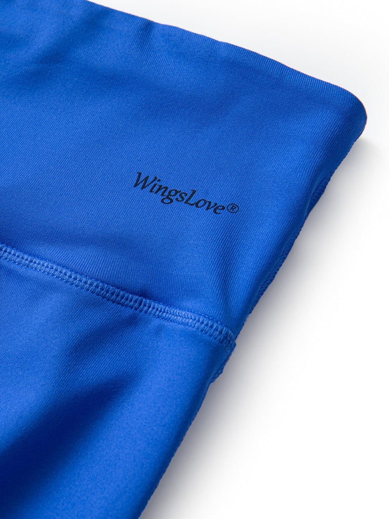Full Length Yoga Pants Sports Leggings Blue - WingsLove