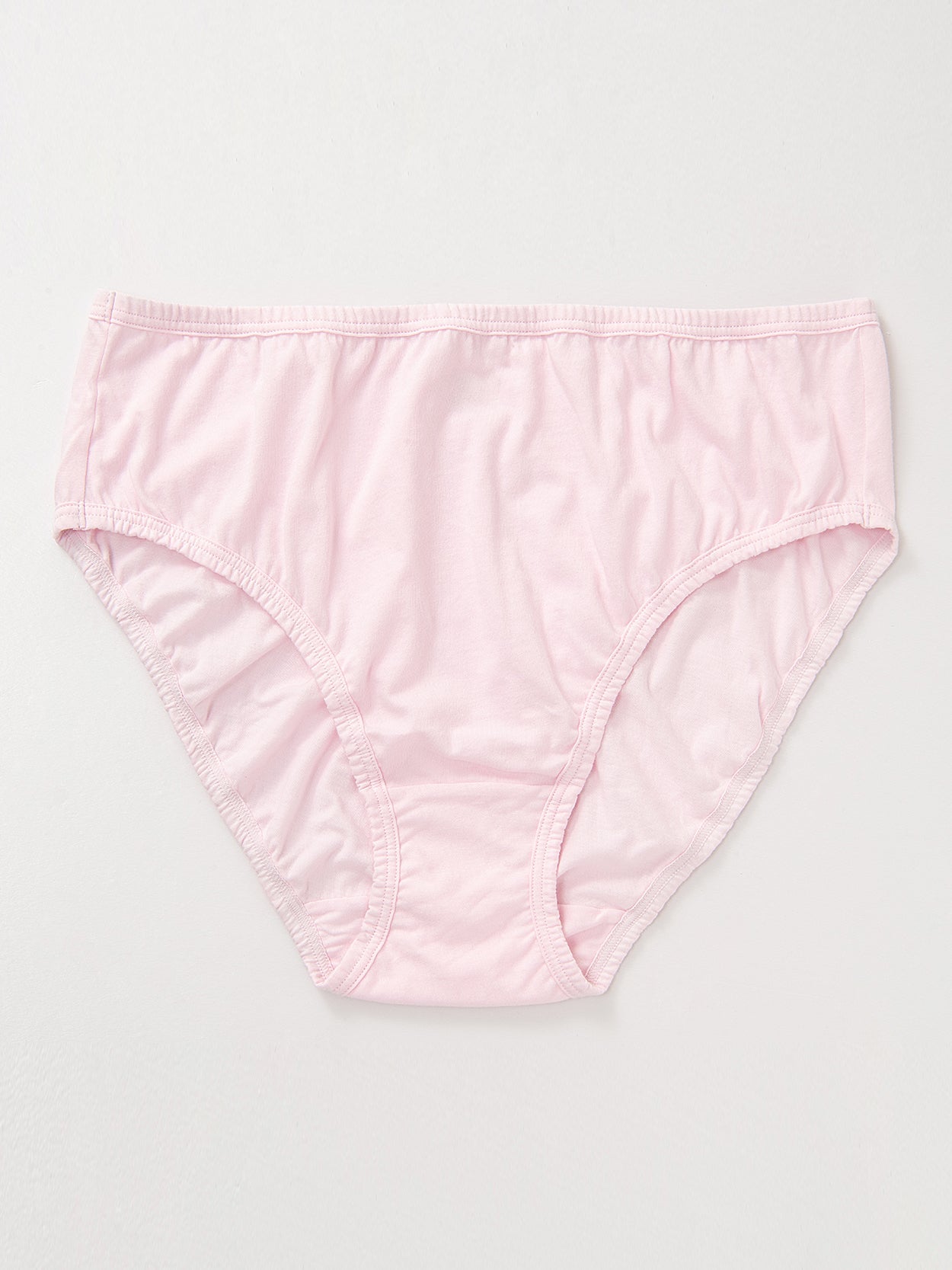 High-Cut Brief Cotton Plus Size Underwear 3 PCS Pink
