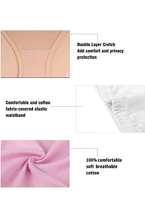 DISOLVE Women Cotton Hi Cut Underwear (Regular & Plus Sizes) (32Till36) (  G-XL) Pack of 3