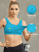 High Impact Bounce Adjustable Workout Bra Blue - WingsLove