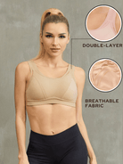 High Impact Bounce Adjustable Workout Bra Nude - WingsLove