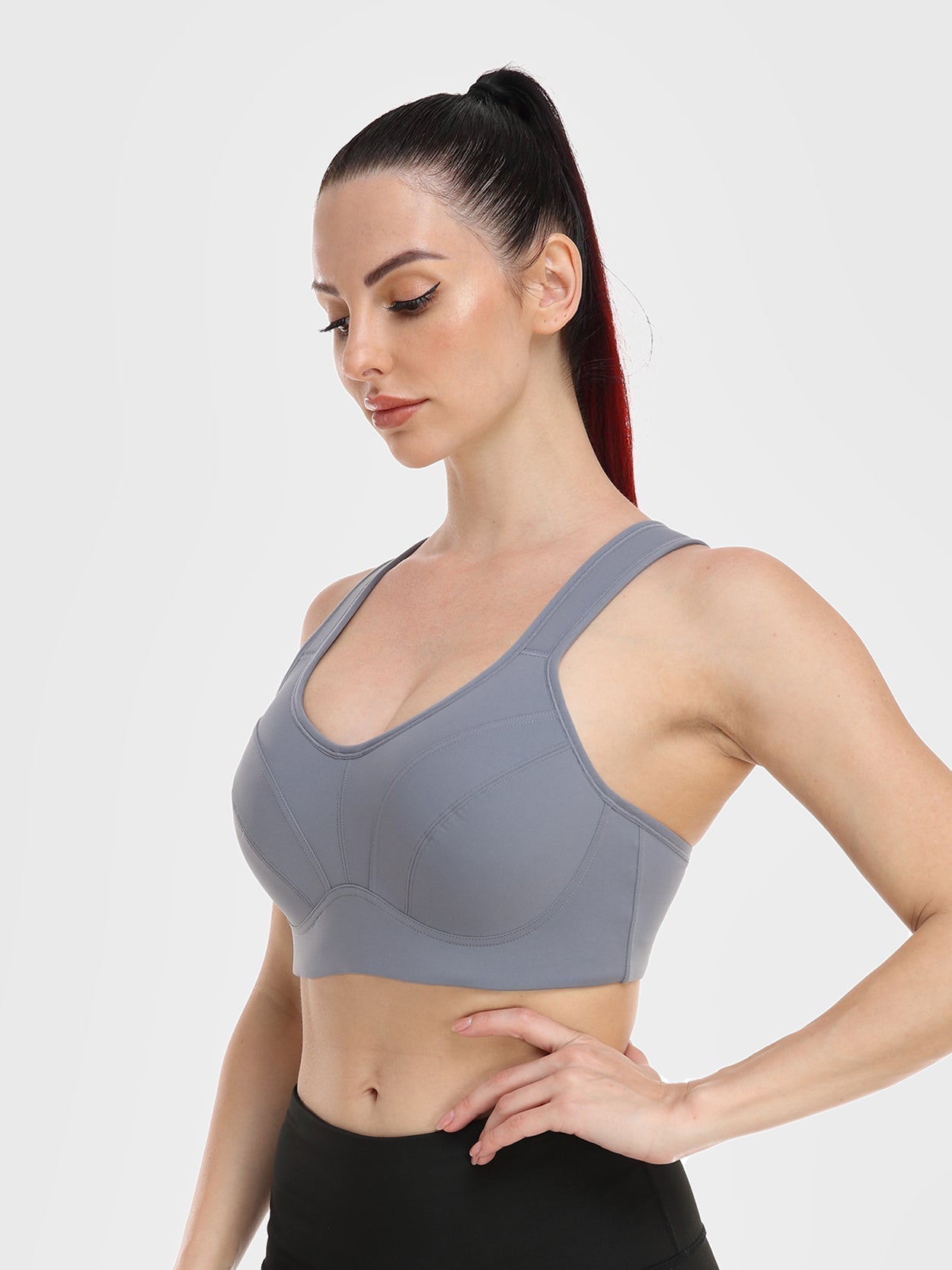 High Impact Full Coverage Plus Size Sports Bra - WingsLove