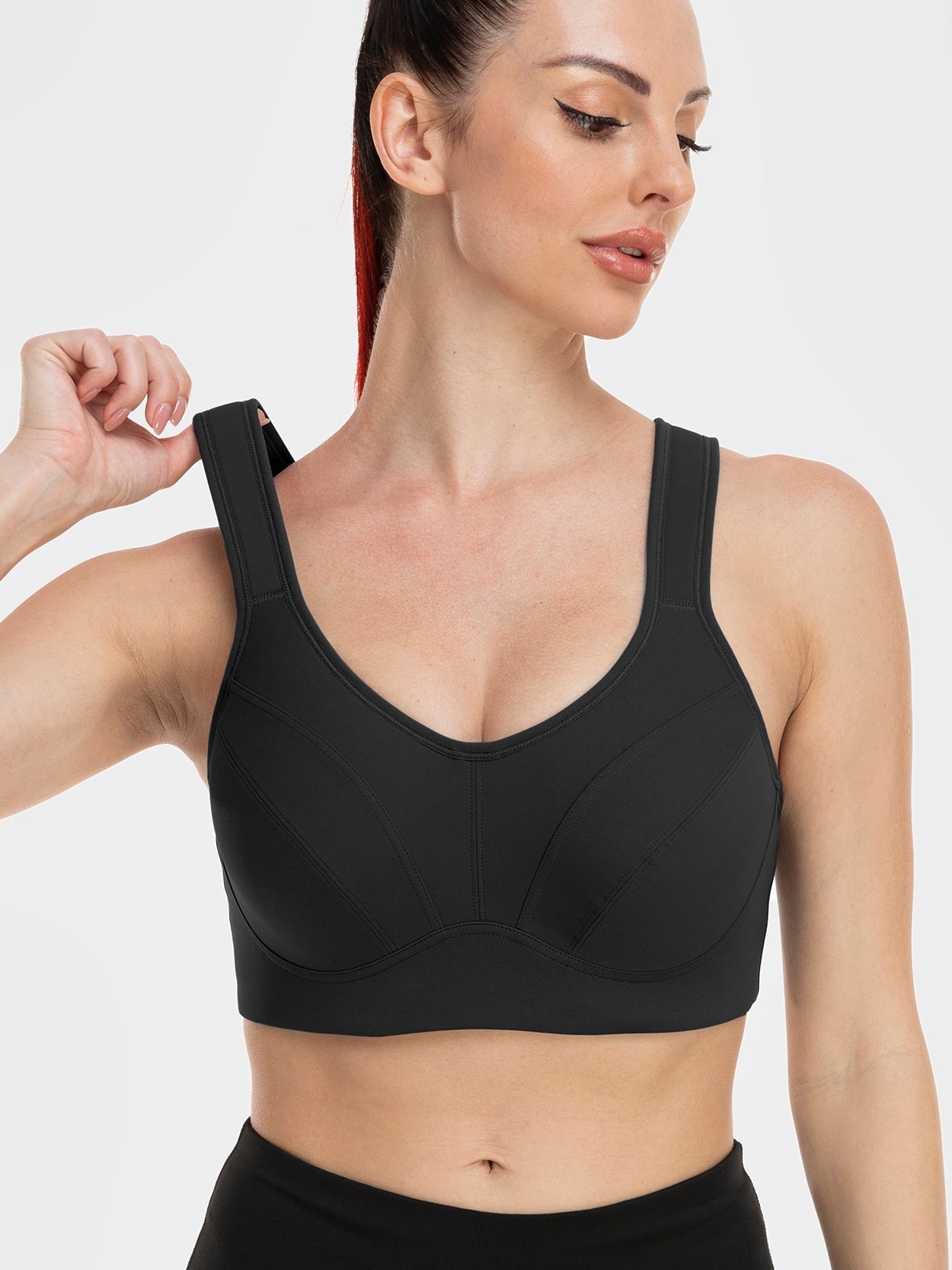 Y Back Sports Bra, High Impact Sports Bra For C & D Cups