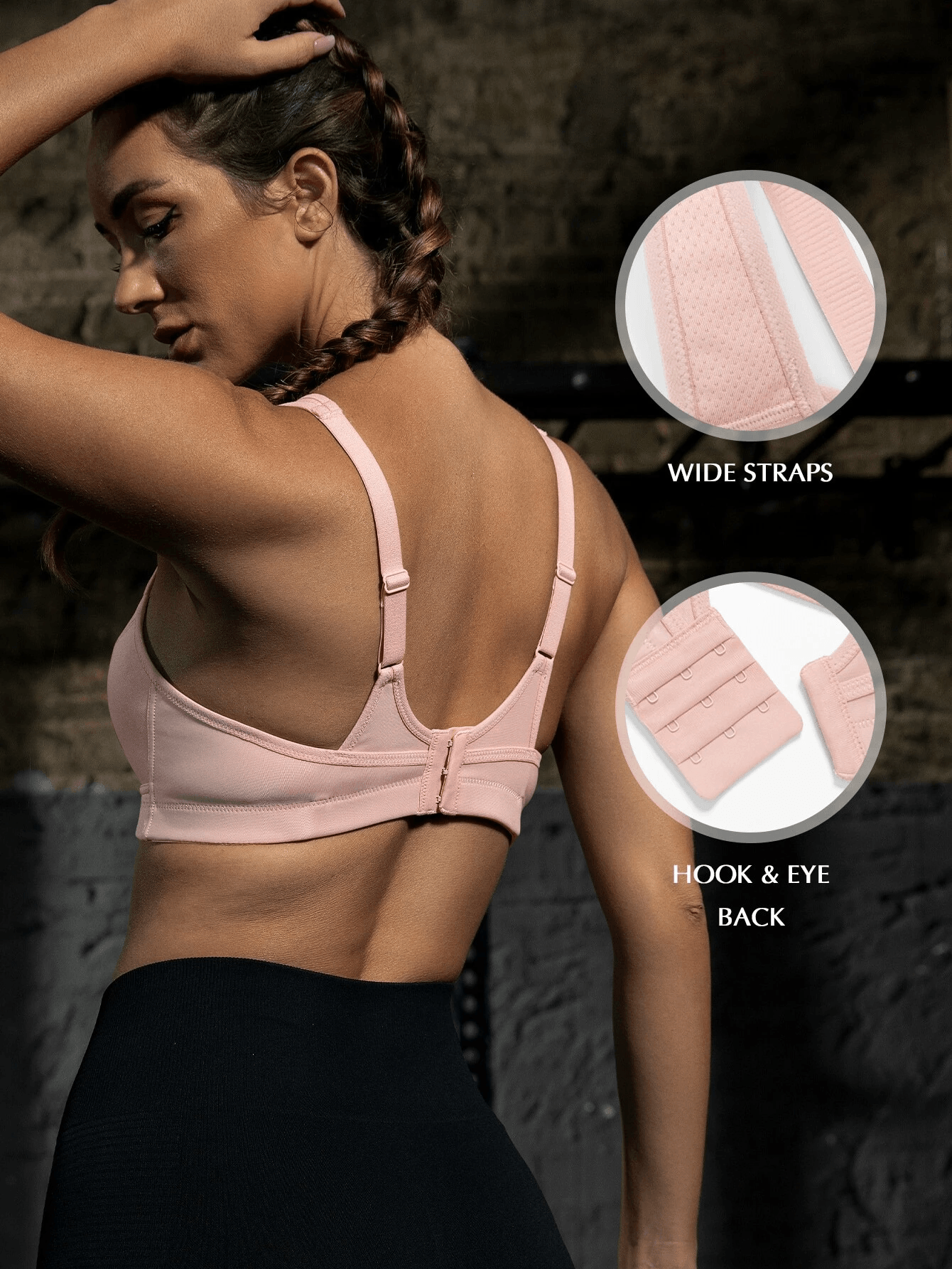 High Impact Large Bust Full Coverage Workout Bras - WingsLove