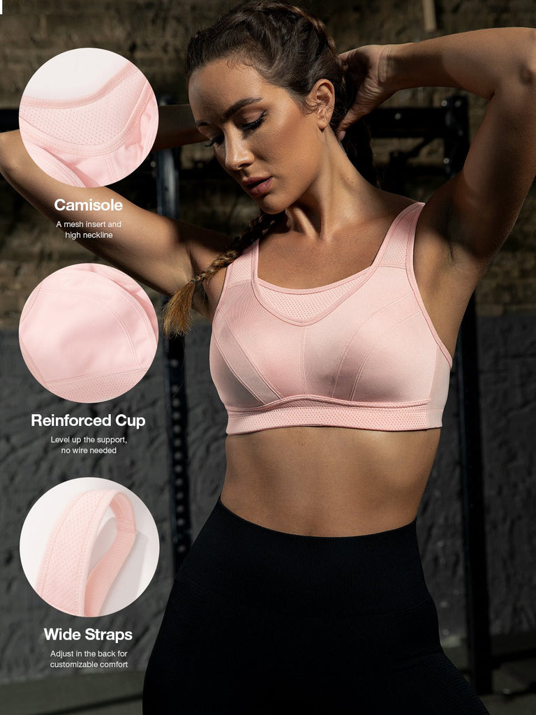 High Impact Large Bust Full Coverage Workout Bras - WingsLove