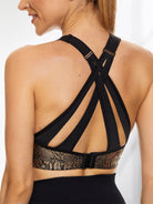 High Impact Sparkly Padded Racerback Bras - WingsLove